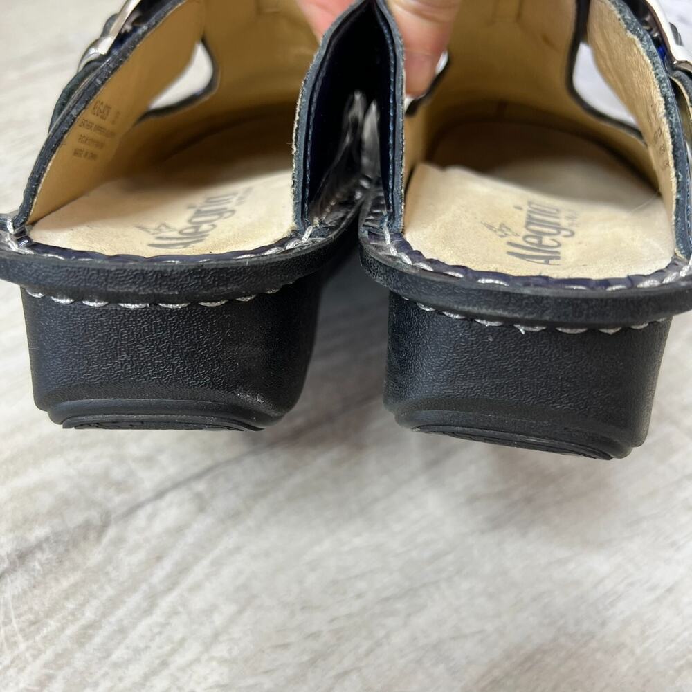 Alegria Shoes Womens Size 4.5 / 35 Classicdigo Zig Zag Clog Style Nursing - Picture 8 of 16